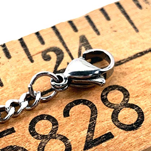 Made in USA Baseball Bat Cross Necklace Antique Silver 24 inch Chain Necklace4