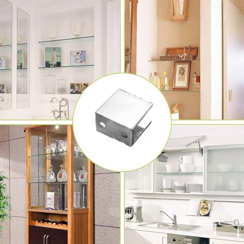 zalati Shelf Brackets 4pcs Board Holder Clip Supports Metal Pegs for Wood Glass Bookshelf Cabinet Cupboards - Image 4