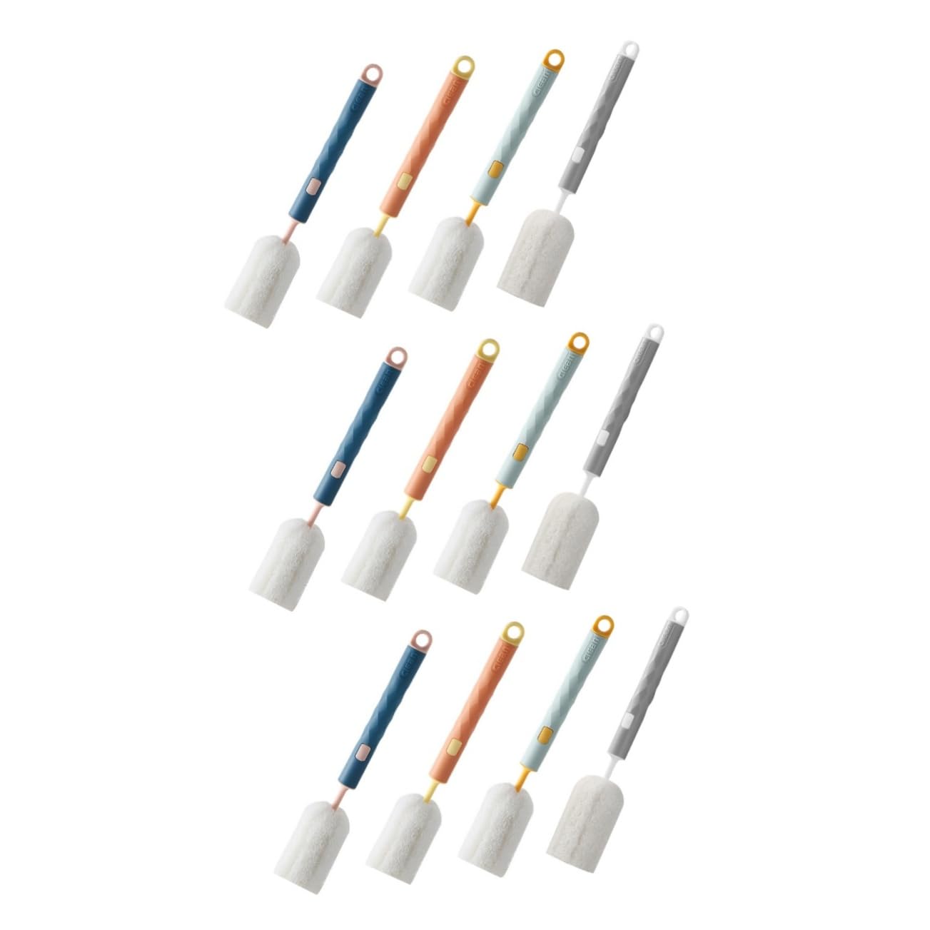 VICASKY 12pezzi Spazzola Per Biberon Con Manico Lungo Spazzola Dettagliata Per Pulizia Di Bottiglie e Tazze Design Rimovibile e Multiuso