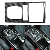 NVCNX Real Premium Carbon Fiber Car Gear Shift Panel Frame Cover Trim Auto Center Console Interior Accessories Compatible with Infiniti FX FX35 FX37 FX50 2009-2013, for QX70 2014-2017 Black