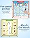Coogam Handwriting Hundred Board, Math Manipulative Wooden Montessori 1-100 Number Toys, Alphabet Writing Practice for Preschool Educational Activity, Fine Motor Learning Game for Kids Age 3-8