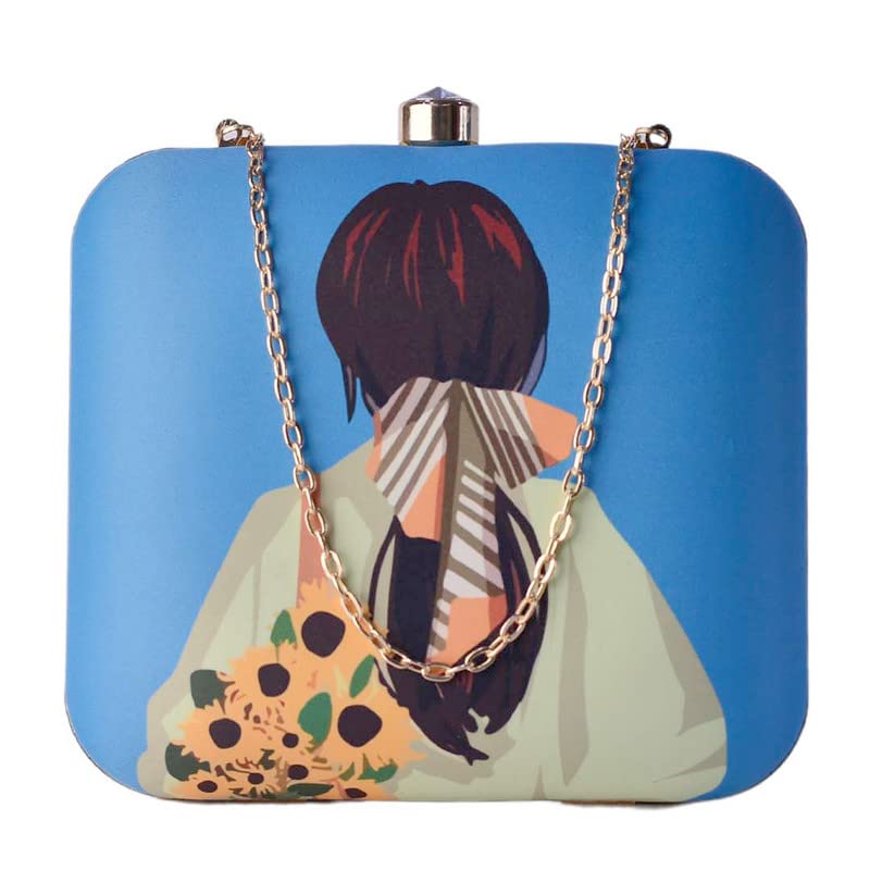 Artklim White Floral Printed Clutch - Image 1