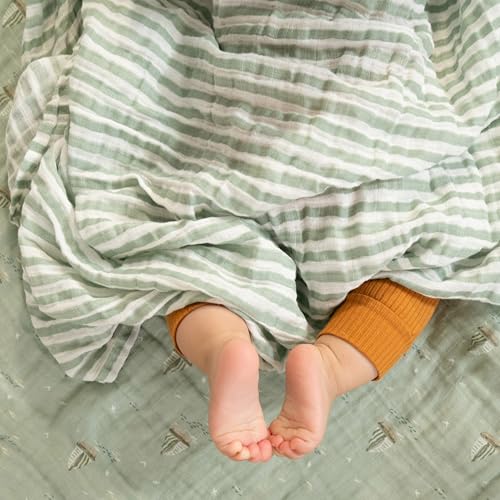 Image of aden + anais Boutique Organic Swaddle Blanket 4-Pack - 100% Organic Cotton Muslin, Large, Soft, Breathable Receiving Blankets for Infants - Lightweight Multi-Use Baby Swaddles, Sailing Seas