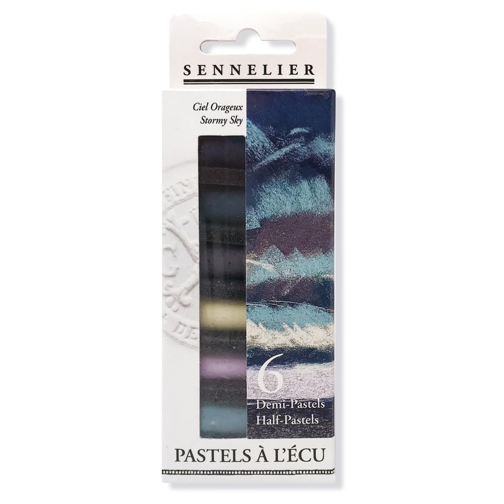 SENNELIER Extra-Soft Half Pastel 6 Stick Set, Set of 6, Stormy Sky