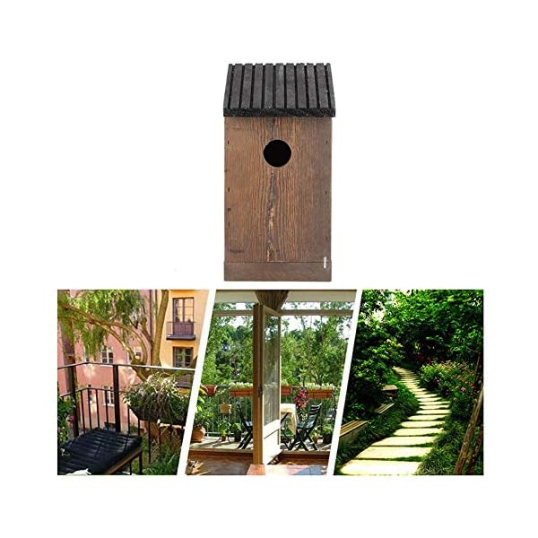 EVTSCAN Hängendes Holz Vogelhaus DIY Zucht Papageien Vogel Nistkasten für Outdoor Garten Dekor – Bild 5