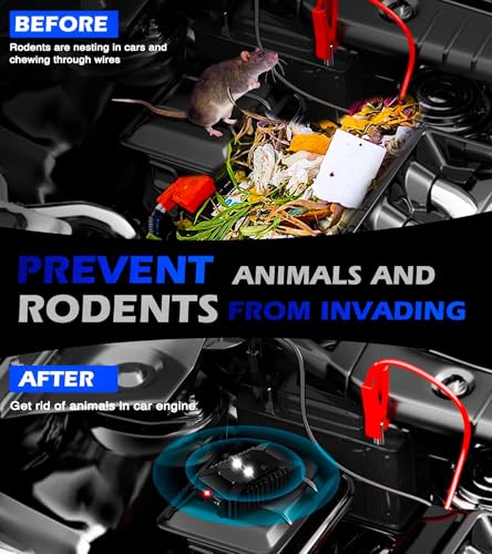 Image of VRPRIME Ultrasonic Rat Repellent for Car | Rodent Repellent to Protect Wires in Car, Bike & Truck Engine | Easy to Use & LED Flashlights (Batteries not Included) (Pack of 3)