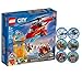 Collectix Lego Set – City, elicottero dei vigili del fuoco 60281 + foglio adesivo Lego City (vigili del fuoco, polizia)
