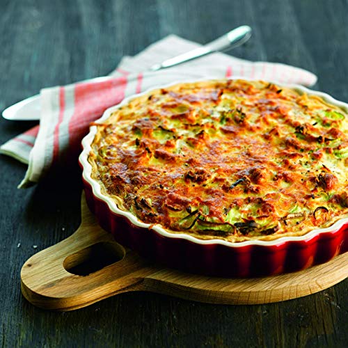 Le Creuset Stoneware Tart Dish, 1.5 Qt. (9"), Cerise #TOP4