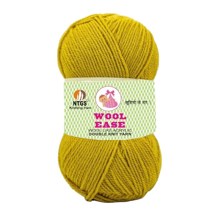 NTGS Wool Ease 100% Acrylic Best Used with Hand Knitting Needles and Crochet Yarn (1Ball -100Gms Each) (Mustard Shade no-28, 500 Gram) (B0DB2CG3VK) Amazon Price History, Amazon Price Tracker