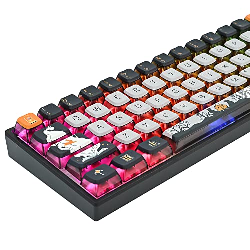 Image of Fogruaden Pudding Keycaps 60 Percent, 118 Dye-Sublimation Keycaps Set, ASA Profile Custom Keycap for Mechanical Keyboard(Dark Fairytale)