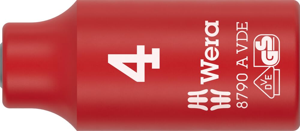 Wera 8790 A VDE Zyklop Socket, 1/4" Drive, 4 mm - 05005930001