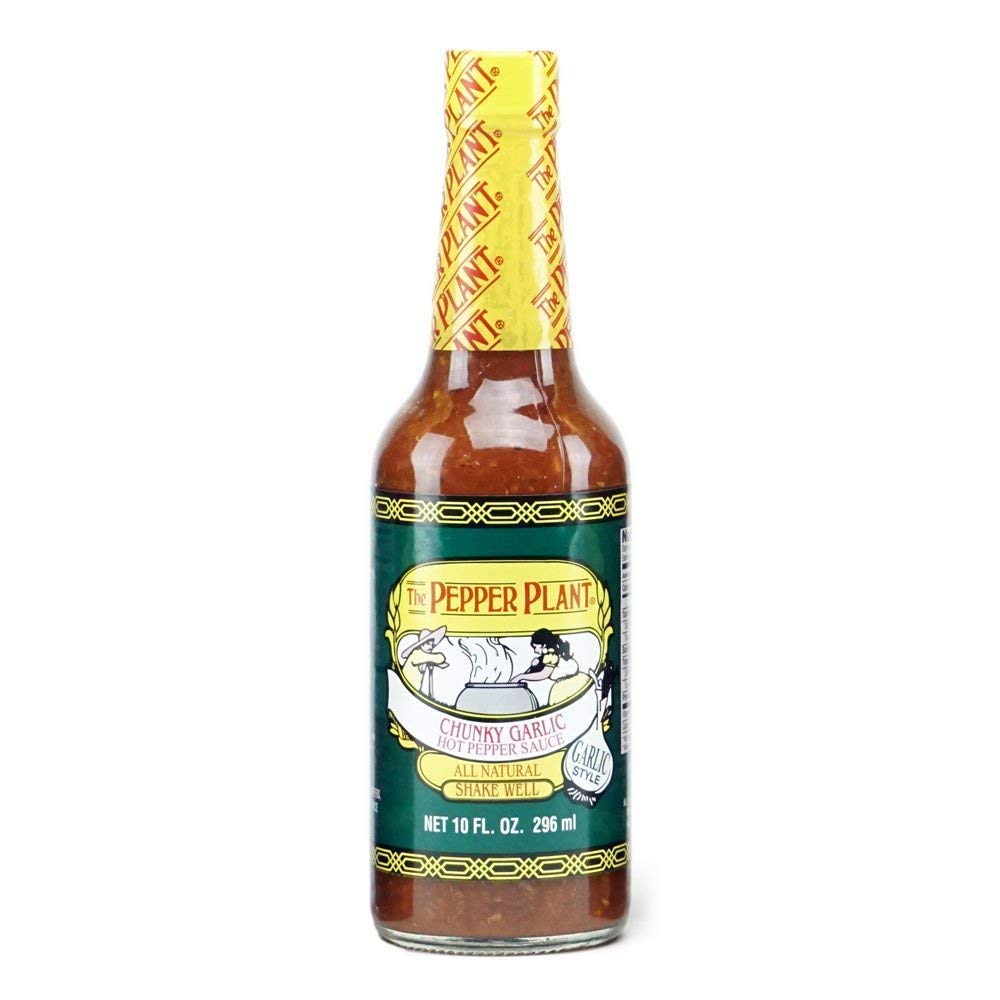 Amazon.com : Pepper Plant Chunky Garlic Hot Pepper Sauce, 10 Oz : Grocery &  Gourmet Food