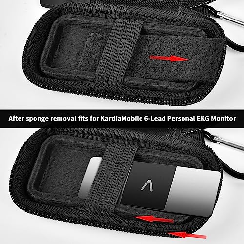 Case-for-KardiaMobile-1L-6L-Personal-EKG-Monitor-Storage-Holder-Fits-for-Sec-Portable-Heart-Rate-Monitor-Cardiac-Mobile-Heart-Monitor-Bag-OrganizerPill-Box-IncludedBox-Only-Full-Black