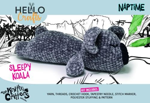 Knitty Critters Sleepy Koala Crochet Kit - Naptime