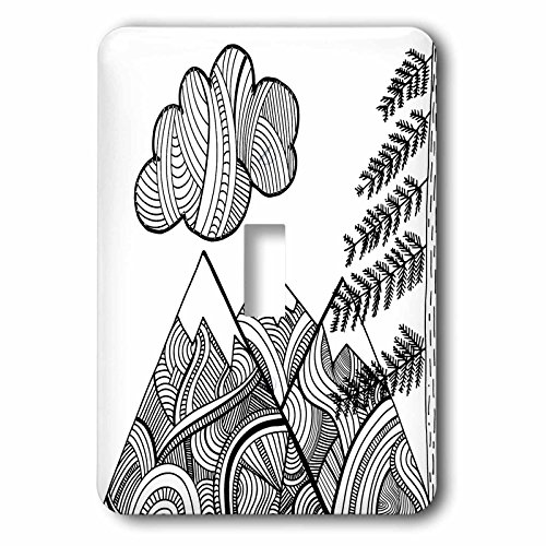 Interrupteur à bascule mural Zentangle 3dRose pour sublimer votre salon