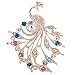 Hosaire Brooch Pin Women's Peacock Color Rhinestones Breastpin for Wedding/Banquet/Bouquet