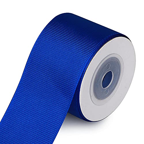Blue Grosgrain Ribbon Ribbon For Crafts, 1-1/2 Inch Wide 10 Yards Fabric Ribbon For Diy Gift Wrapping (Royal Blue) #TOP6