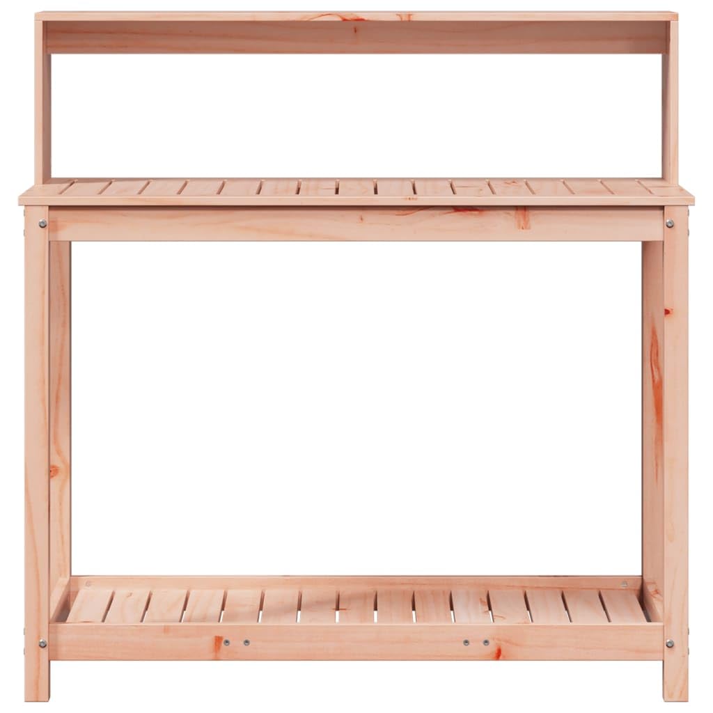 Pflanztisch mit Ablagen, Gärtnertisch, Blumenständer aus Holz, Pflanzenständer, Outdoor-Arbeitstisch für Terrasse Garten Balkon, 108 x 50 x 109.5 cm