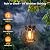 NESSTU Solar Lanterns Outdoor Waterproof: 2 Pack Metal Hanging Patio Lights