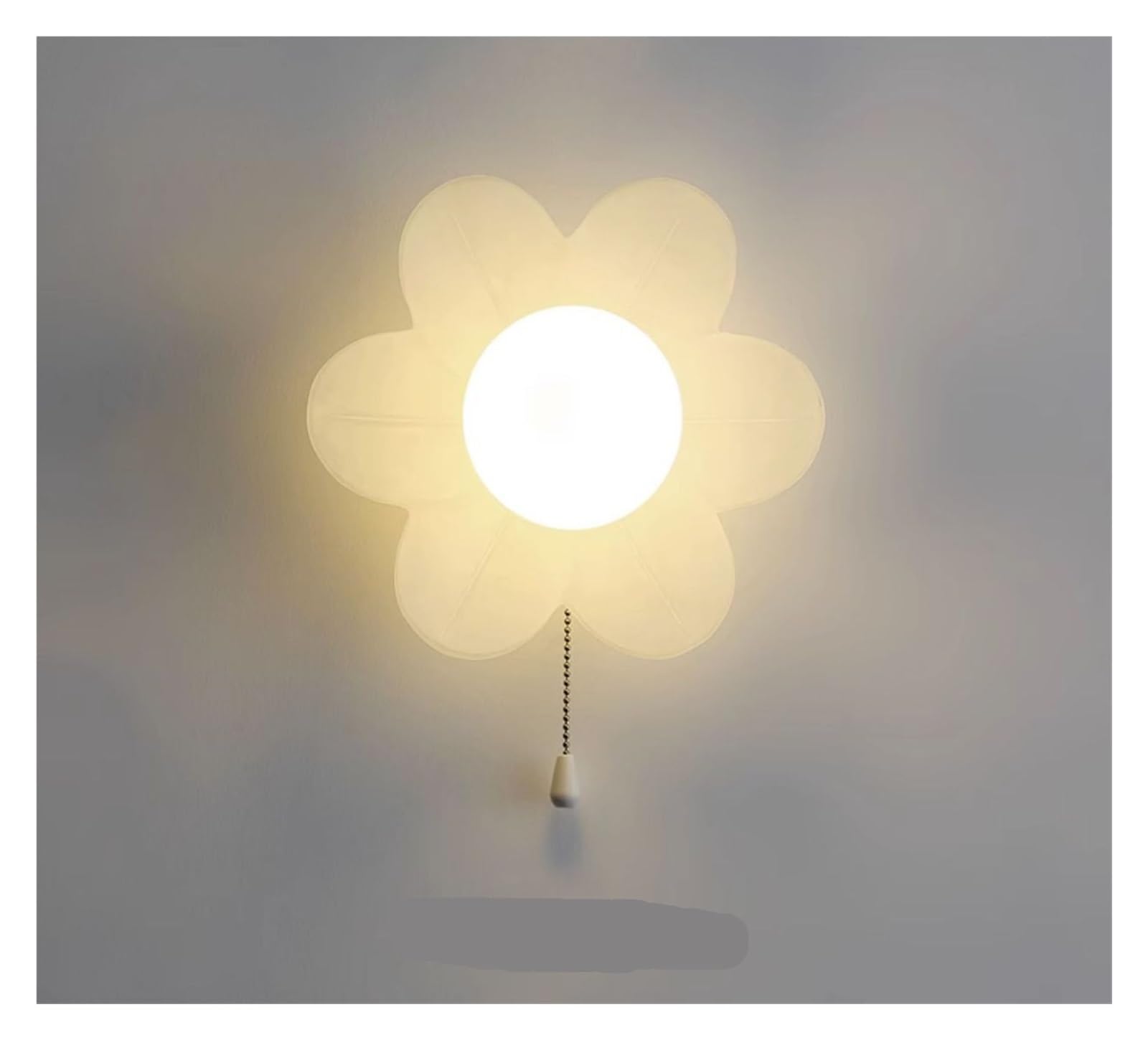 Applique murale à fleurs style crème lampe de chevet chambre coucher blanche 24cm
