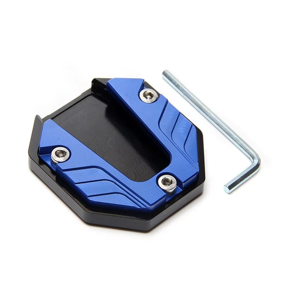 Tryagat Side Stand Extension Plate Suitable for Ducati Pantah 1979-1983, Kickstand Footrest Support Expander Pad Motorcycle Parking Base Trim,Blue