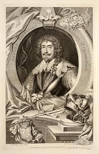 Toile peinture murale d'Edward Sackville par Jacobus Houbraken 60x90cm