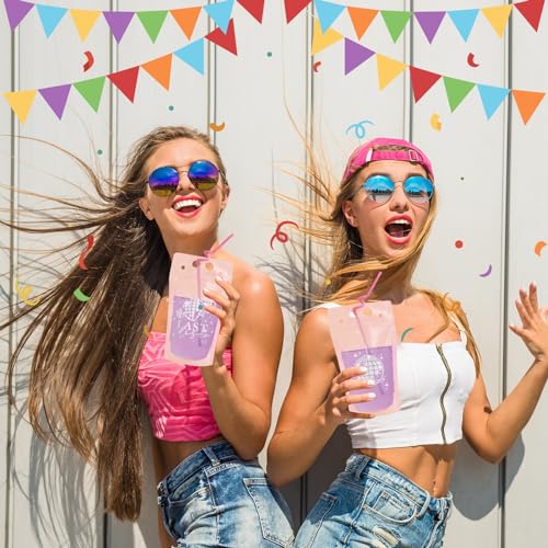 36 Set de Bolsas para Bebidas Tipo Disco con Popotes miniatura 5
