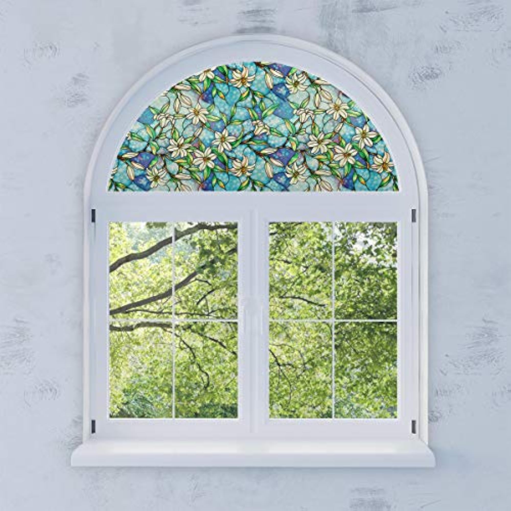 Precut Orchid Decorative Arched Window Film