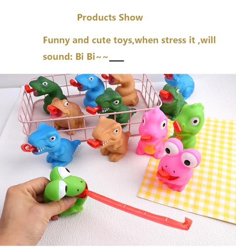 LBKKC Frog Toys Tongue Sticking Out, Creative Party Favor, Novelty Relief Squeeze Toys Funny Gags Gifts for Kids Adults,Sensory Toy, 2 Pack