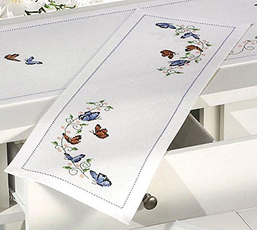 Permin Small Butterflies Table Runner Cross Stitch Kit