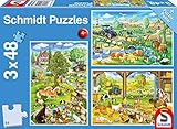 Schmidt Spiele- Rompecabezas Infantil de Granja, Color carbón (56353)