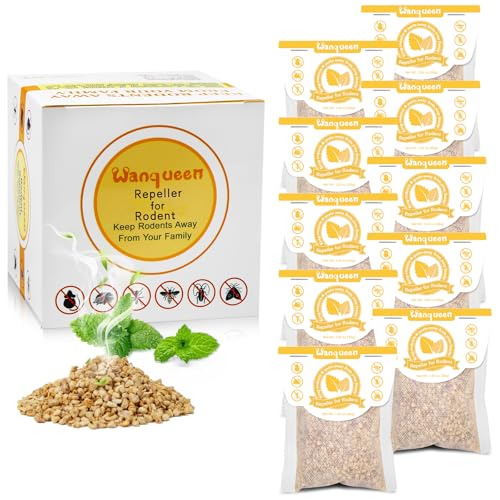 10 Pack Natural Mouse Repellent Pouches Peppermint Oil to Repel Mice and Rats, Mouse Repellent Pest Control Pouches Mice Repellent for House Mouse Deterrent Indoor