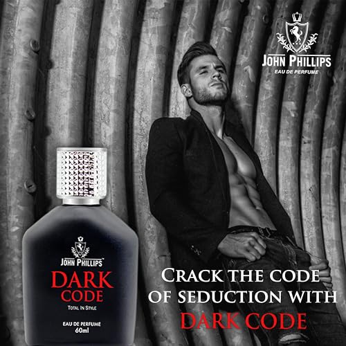 Image of John Phillips Dark Code & Black 60 ml + 60 ml Eau De French Perfume For Men