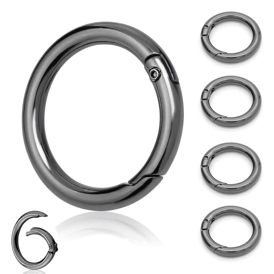 h538 新品　丸型カラビナ　シルバーカラー　サークル　キーリング　キーホルダー h538 新品 丸型カラビナ シルバーカラー サークル キーリング