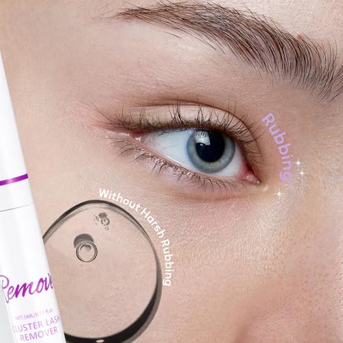 Image of GAQQI Lash Bond and Seal + Remover 3 in 1 Set, 10ml Lash Cluster Glue Waterproof for Eyelash Clusters, 5ml Eyelash Remover Gentle Formula, Strong Hold for 72H+