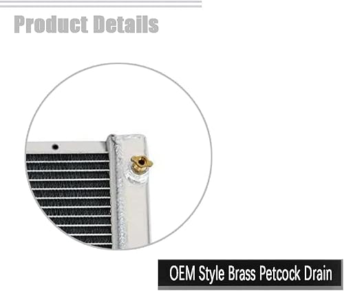 Miniatura 7 de Ventiladores de radiador de 4 filas compatibles con Jeep Cherokee Wagoneer J Series J10 J20 5.9l 6.6l V8 1973 1976 1977 1977 1978 ATMT