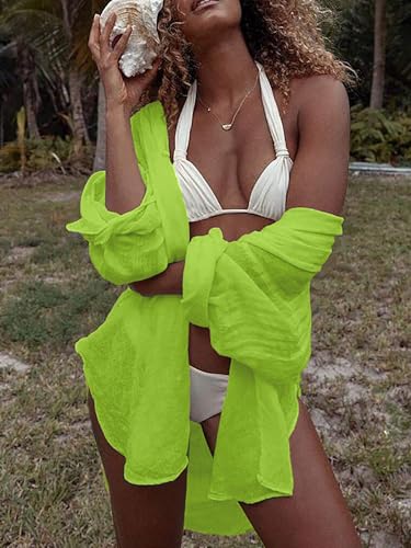 Image of Breezy Lane Beach Cover Up for Women Button Down Shirt Swimsuit Coverup Bathing Suit Cover Ups for Swimwear Vacation