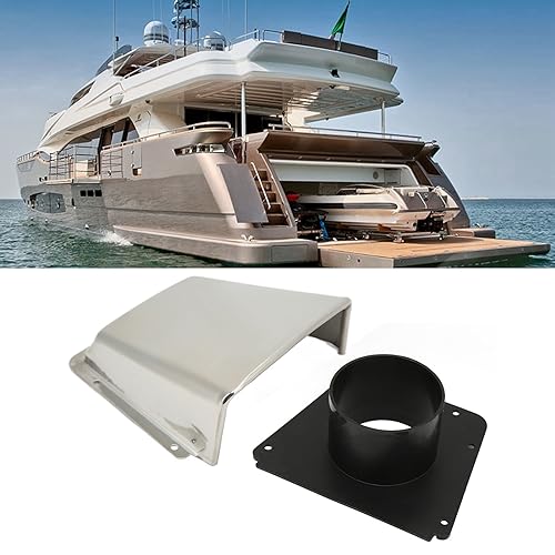 Capot D'aération Marin,Couvercle De Ventilation pour Bateau en Acier Inoxydable 304 avec Base en Nylon,Couverture de l'évent pour Bateaux avec Grille de Ventilation pour Bateaux Et Yachts