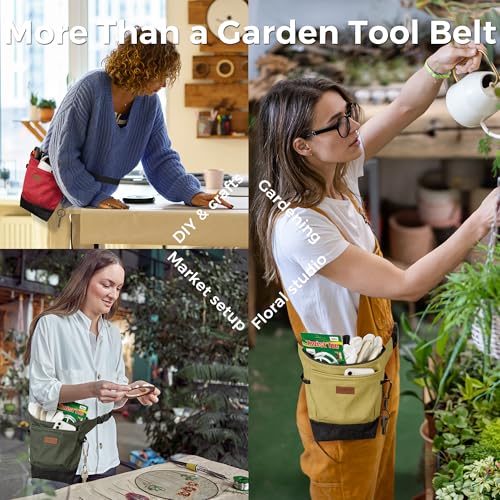Ceinture à outils de jardin pour ne plus perdre vos sécateurs dans les massifs