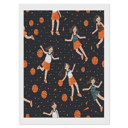 Kits de arte de diamantes de baloncesto para relajarte en casa creando hermosas manualidades