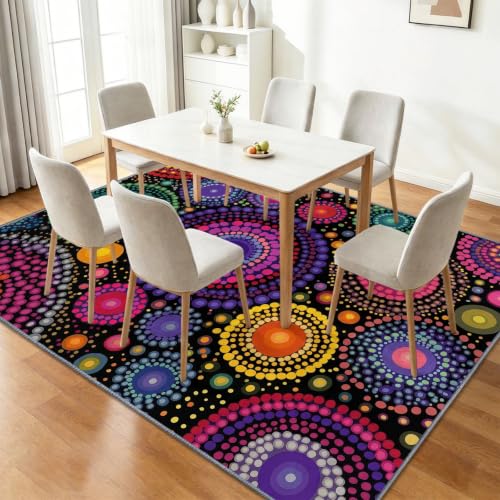 Alfombra bohemia de 60x90 cm lavable para el comedor 3