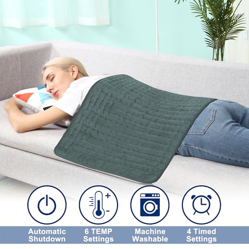Image of 40x20 Inch Electric Heating pad for Back Neck Shoulder Knee Arms Legs- Electric Heat Pads with 6 Heat Settings & Auto Shut Off &Dry /Moist Heat Heating Pad for Birthday Mother Father Girl Men Women