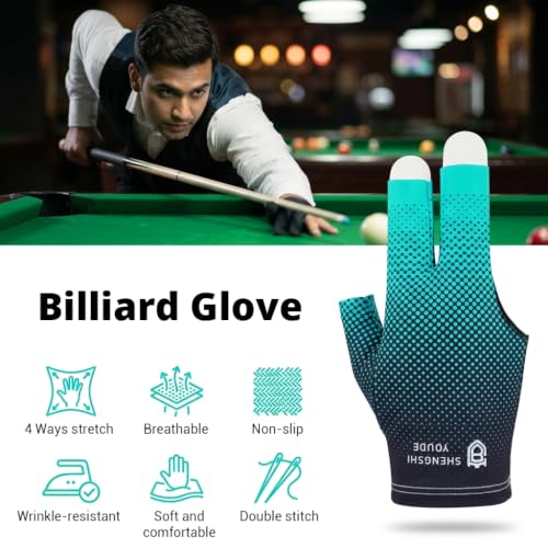 Image of PROBEROS Fingerless Billiards Glove Breathable for Cue Control