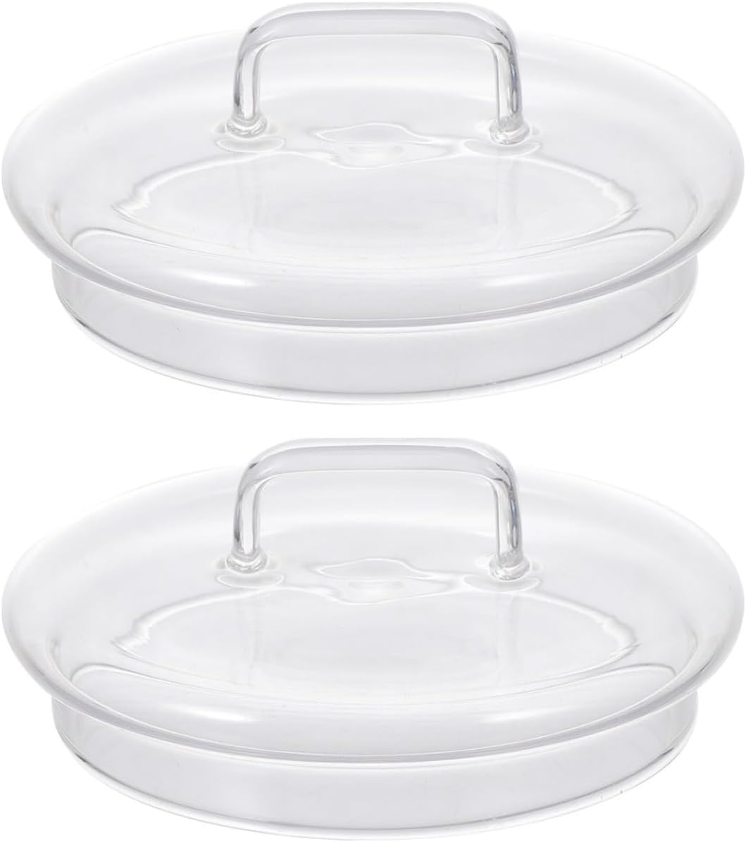 PRETYZOOM Glass Jar Lid 4.64 in Wide Mouth Canister Cover Reusable Replacement Lid for Yogurt Jars and Canning Jars Glass Cover for Food Storage Dust Protection Kitchen Organization image 3