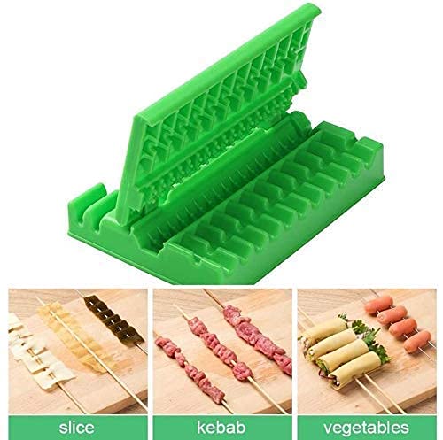Hiki Ziki Barbecue Stringer Food String | Skewers Kebab Maker Box | Beef Meat Vegetable String Grill | Barbecue Kitchen Accessories | BBQ Gadget Barbecue Stringer + 8 pcs Stick BBQ 2