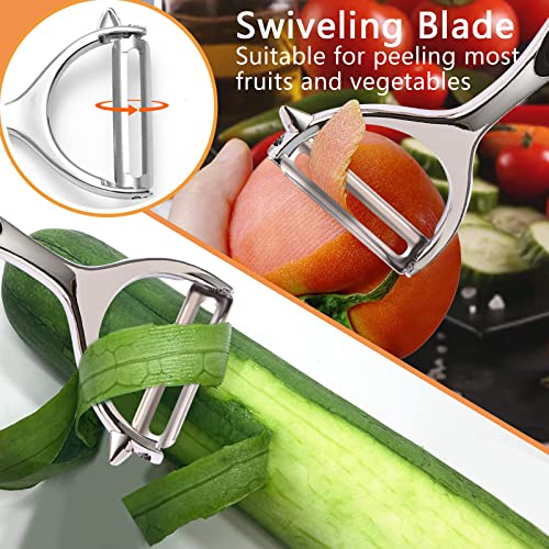Eirpde Vegetable Peeler For Kitchen, Fruit, Carrot, Veggie, Potatoes Peeler, Y-Shaped And I-Shaped Stainless-Steel Multi-Function Set Peelers, Durable Non-Slip Handle(2-Piece) #TOP3