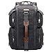WITZMAN Travel Backpack for Men and Women Carry On Canvas Backpack Duffel Bag for Airplanes Fit 17 Inch Laptop (6661 canvas black)