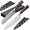 8 Chef's Knife with Sheath and 7-inch Santoku Knife with Sheath