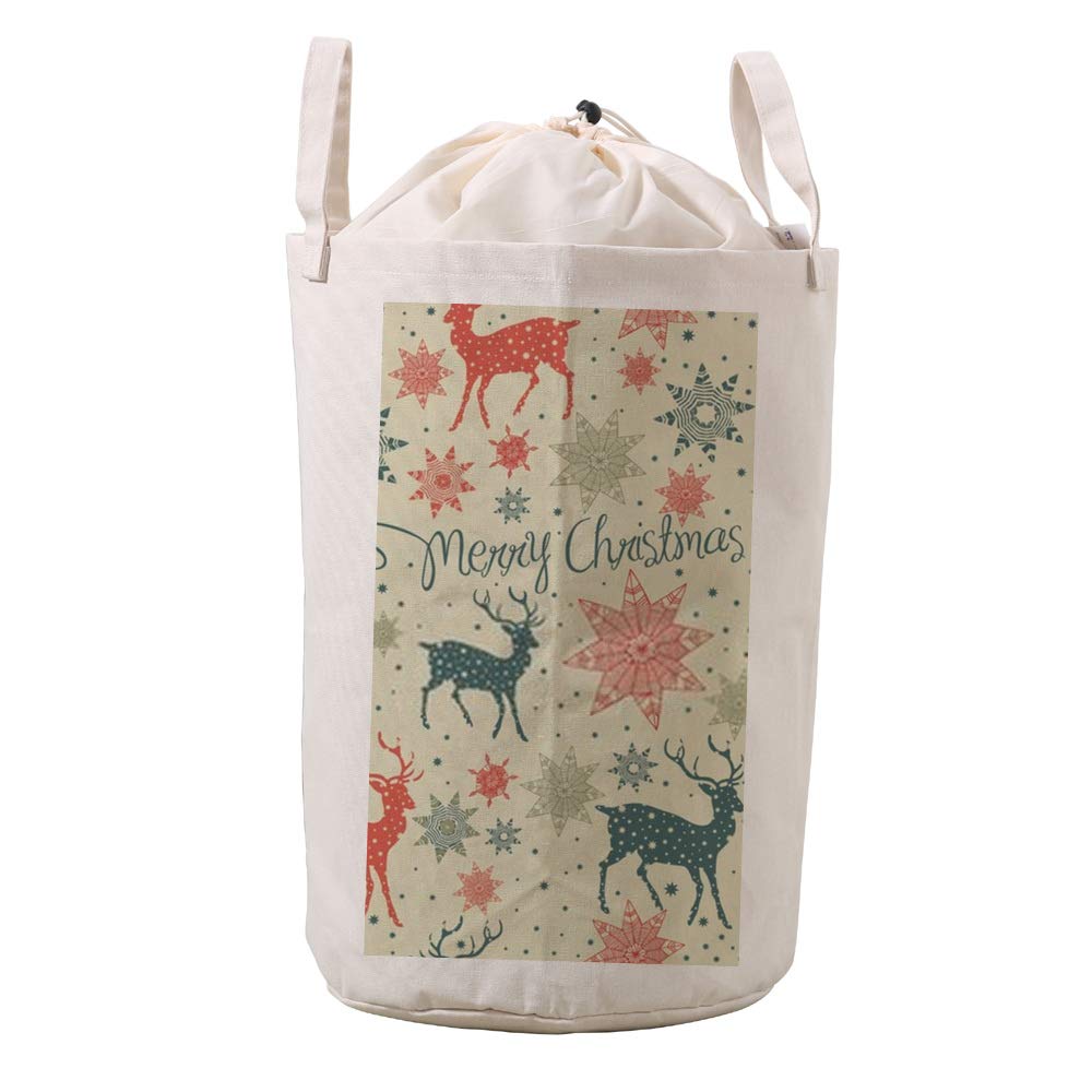 Bolsa de ropa de baño impermeable lino organizador con cordón navidad