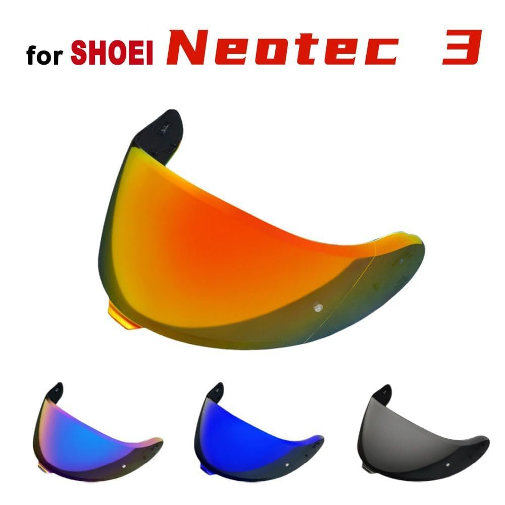Visera Casco Moto para SHOEI Neotec 3 CNS-3C | Anti UV Casco de Lente Repuesto Protección Tintada Motocicleta Visera Accesorios,normal-Ktransparent